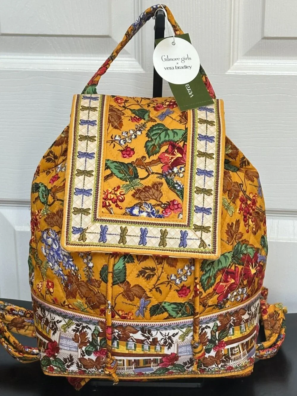VERA BRADLEY X GILMORE GIRLS ORIGINAL DRAWSTRING BACKPACK:NWT G.G. AUTUMN